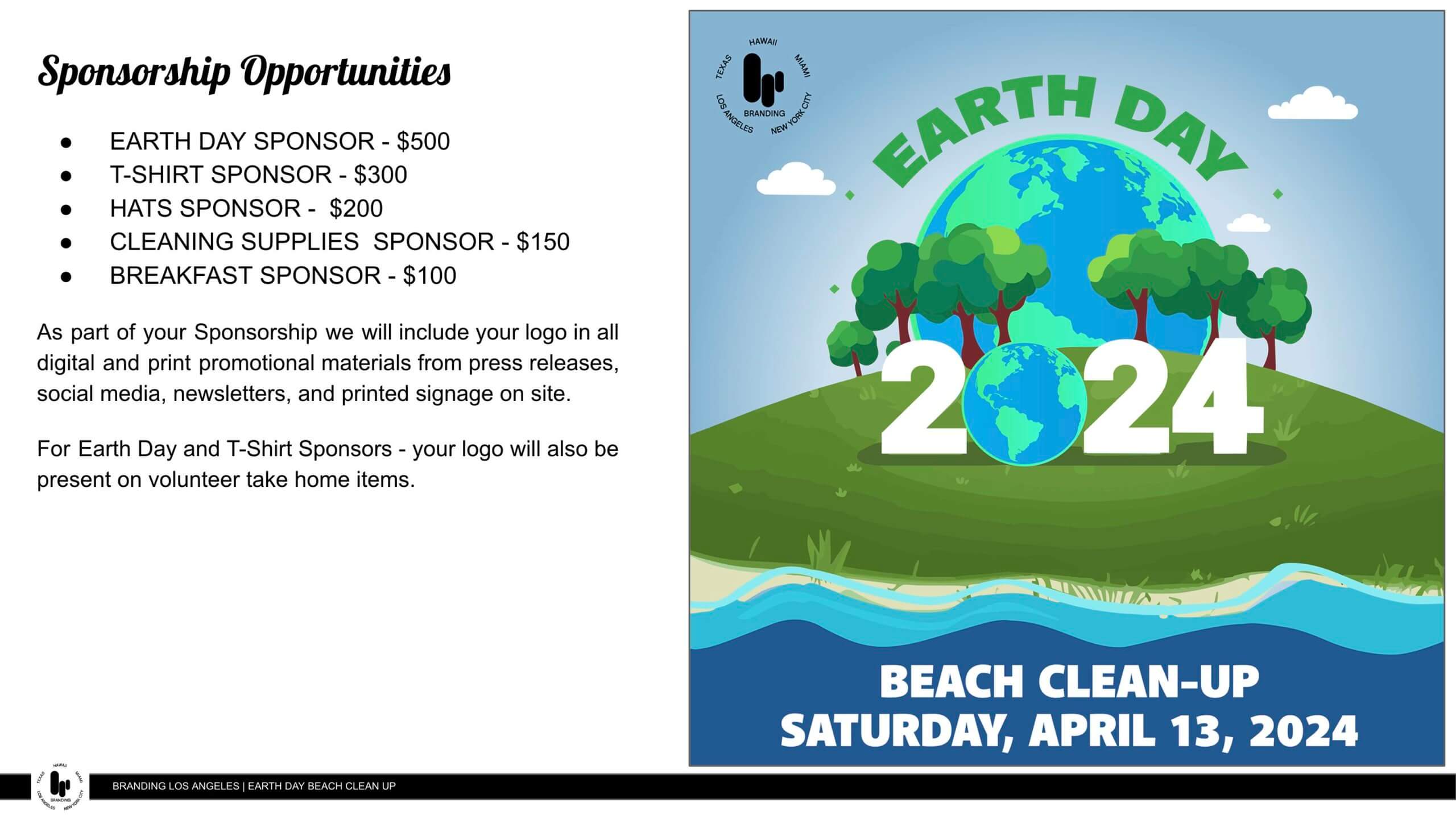 BLA Earth Day Sponsorship Deck