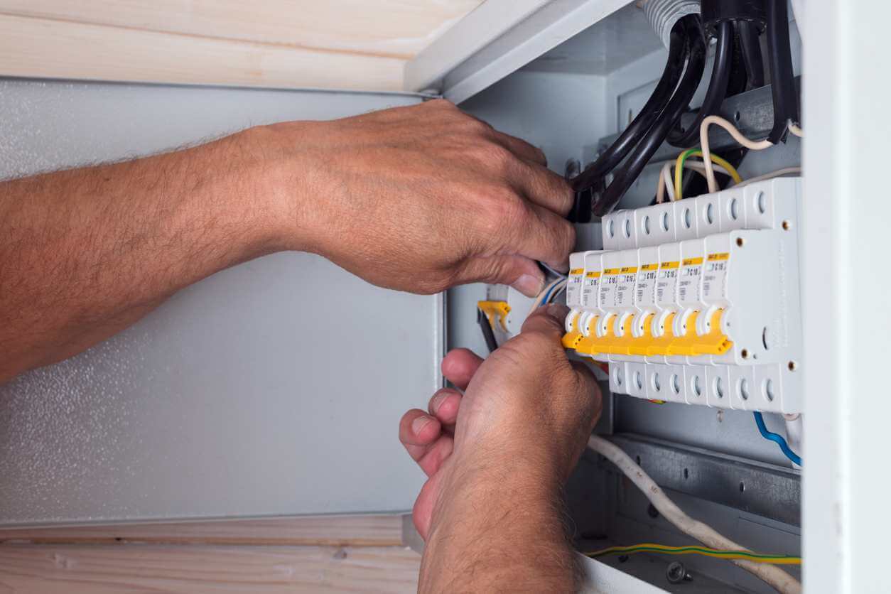 Electrician connecting cables Research and Inspiration